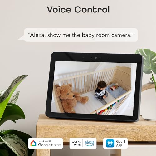 Image of Geeni Glimpse Indoor Security Camera, 1080p HD Video, 2-Way Audio, White | Indoor camera, compatible with Alexa and Google Home, indoor and outdoor use