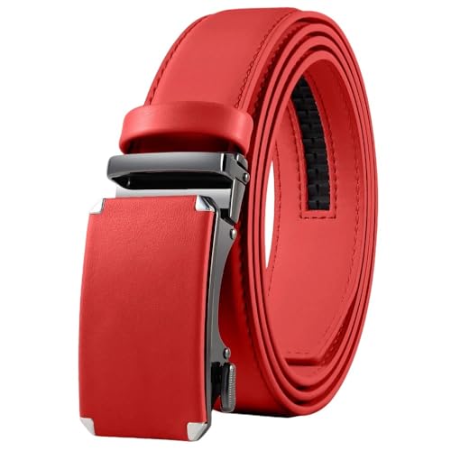 Men's Adjustable Ratchet Strap, Automatic Winding, Casual Genuine Leather Belt Tpzd-9Re 125cm