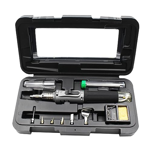 Homoyoyo Kit Saldatore Gas Senza Fili Saldatore Propano Portatile Torcia Per Brasatura e Saldatura Di Calibro Fiamma Punta Ricaricabile Autoaccensione