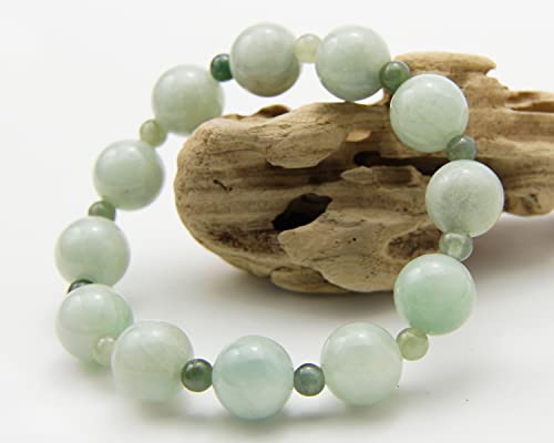agathe création JBA202205 Bracelet jade naturel sculpté - Catégorie A. Porte bonheur - Fait main – vue 3