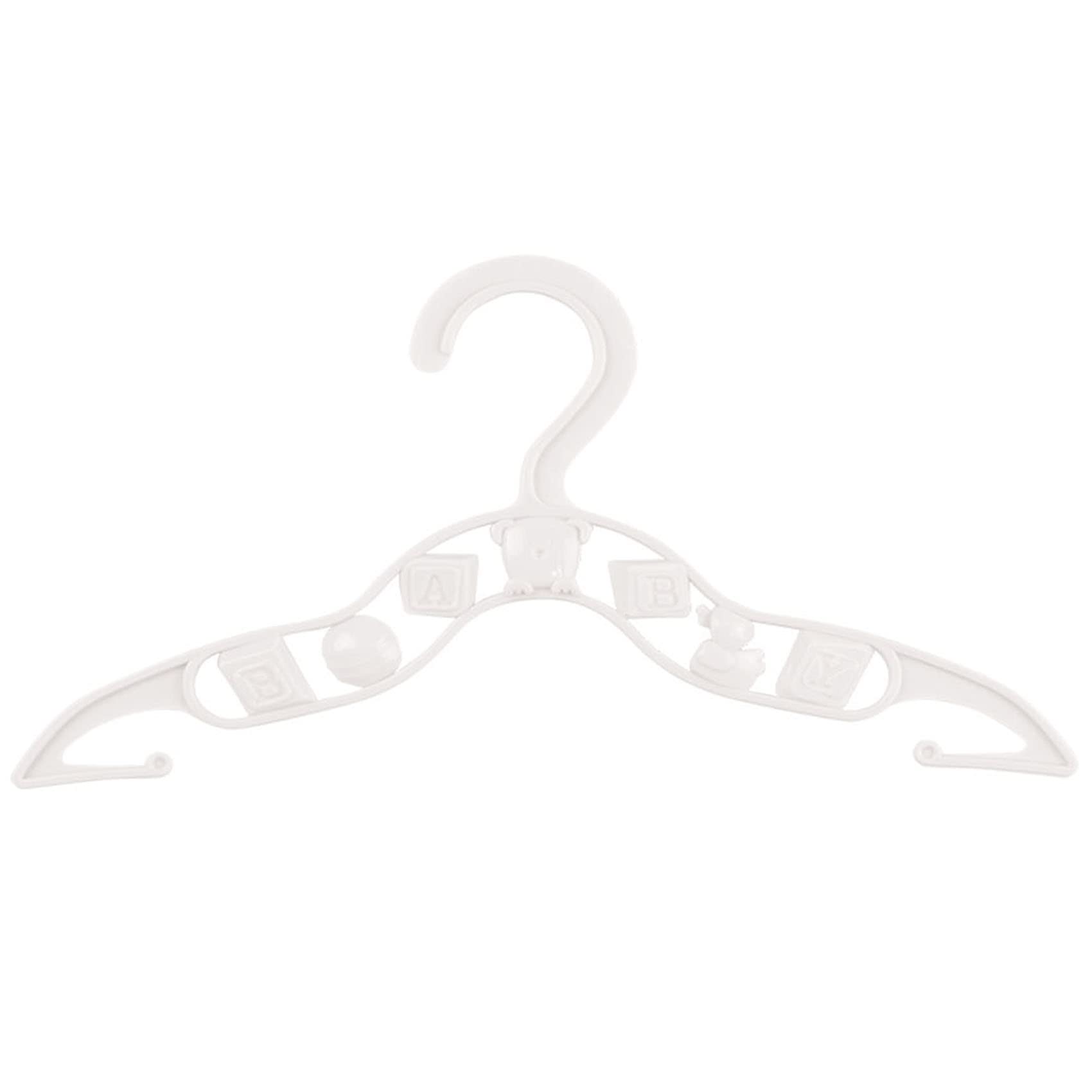 1-100 x Baby Hangers | WHITE | BLUE | PINK | Toddler Children Kids Unisex Clothes Shirts New Basics Coat Trouser Nursery Clothing (40 x Hangers, WHITE)