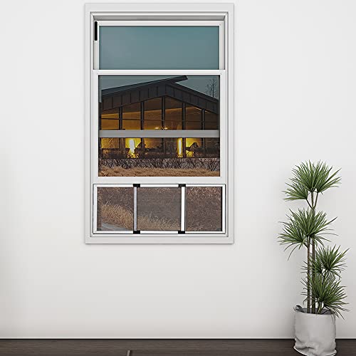 Flyzzz Expandable Window Screens (10" H X 19" - 36" W) 2Packs Adjustable Window Screen, Replacement Window Screen For Window, Window Mesh Screen, Window Net Screen #TOP5