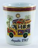 Anguilla, BWI Bus Ceramic Shot Glass