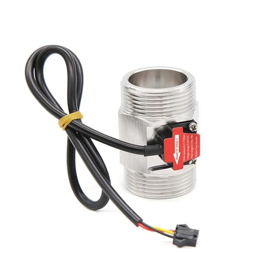 Capteur de débit d'eau DC5-24 V en inox et débitmètre liquide filetée 1-1/2" - 5