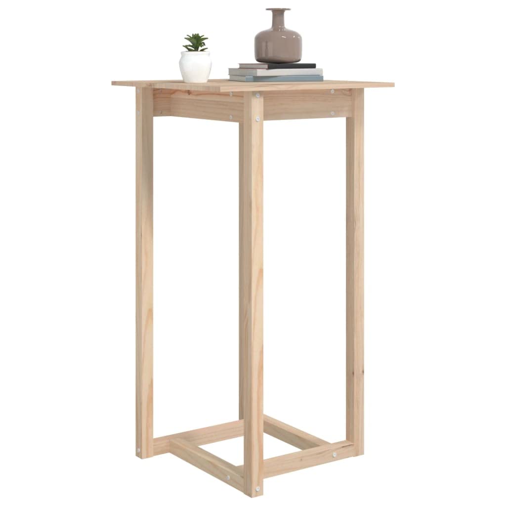 Tavolo in legno di pino massiccio, 60 x 60 x 110 cm, stabile tavolo per feste con robusto piano per bevande e cibo, con istruzioni di montaggio incluse (lingua italiana non garantita)