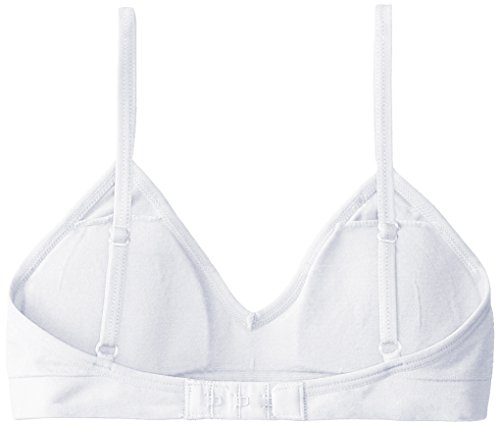 Maidenform Girl Big Girls' Slim Bra V-Neck Seamless, White, Small2