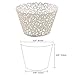 KPOSIYA Pack of 120 Cupcake Wrappers Artistic Bake Cake Paper Cups Vine Designed Laser Cut Cupcake Wraps Baking Cup Muffin Case Trays for Wedding Baby Shower Party Birthday Decoration (120, White)