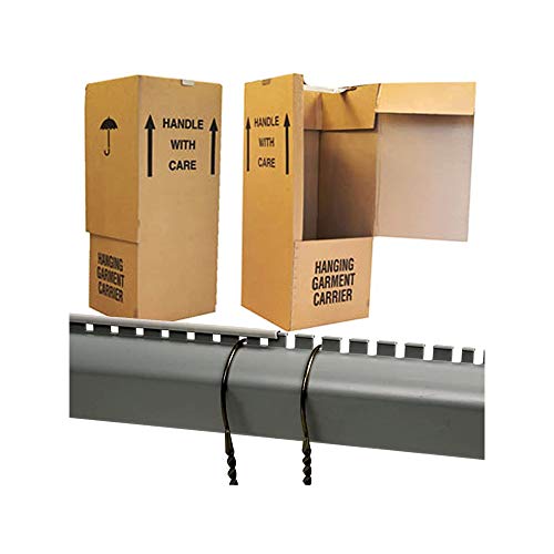 5 x Large Strong Wardrobe Cardboard Boxes With Hanging Rails For Moving