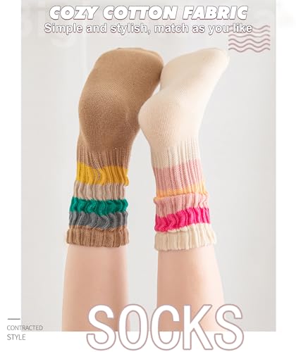 IIG 5 Pairs Womens Novelty Cute Crew Socks Colorful Funny Ankle Socks Gifts for Womens Socks3