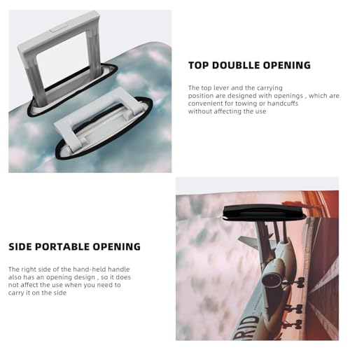 Luggage Cover Travel world Travel Luggage Covers Thicker Elastic Suitcase Cover Dustproof Baggage Cover Scratch-Resistant Suitcase Cover Protector Fit 18-32 Inch Luggage Small4