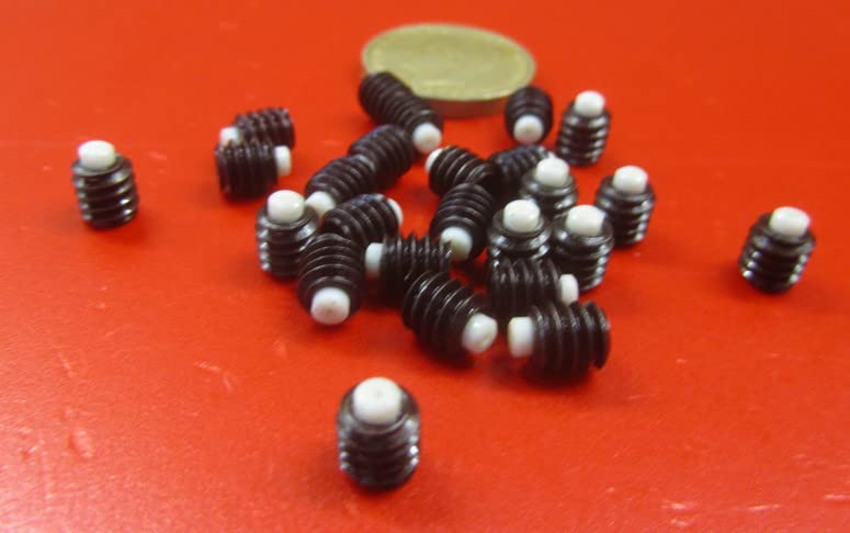 Black Oxide Steel Nylon Tip Set Screw 1/4"-20 x .250" Thread Length 25 pcs
