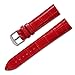 Produktbild HBDG   Lederarmband Uhrenzubehör Damen Herren Gurtbänder Mehrere Farben erhältlich 12mm rote   Dornschließe