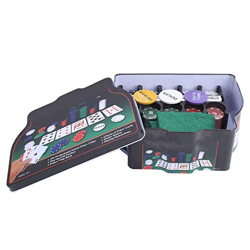 BOLORAMO Chips Poker Set Gamble Game Set Poker Game 200 Chips, für Heim- und Outdoor-Spiele