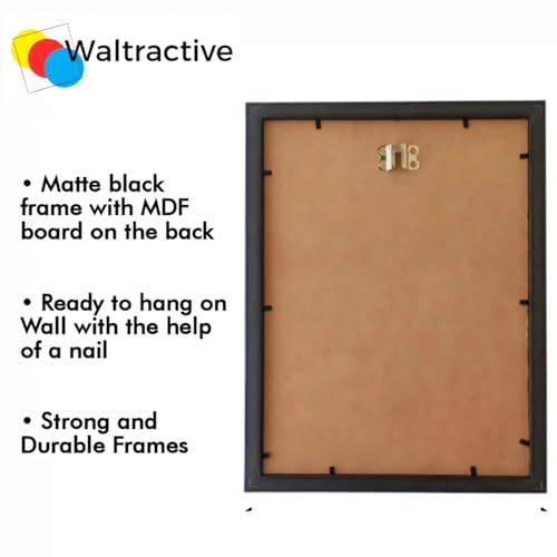 Waltractive GTA 5 Official Poster with Frame - Sleek Black Framed Poster for wall - 8x12 Inch - Perfect Addition for Gamers and Fans of the Grand Theft Auto V