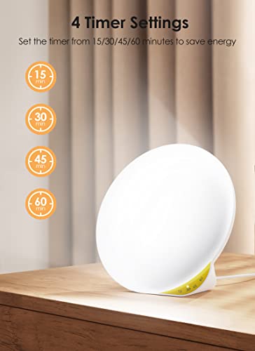 Mediacous Light Therapy Lamp, Uv-Free 10000Lux Therapy Light, Sunlight Lamp With 4 Brightness Levels & Color Temperature & Timer, Daylight Lamp With Memory Function, Touch Control & Compact Size #TOP3