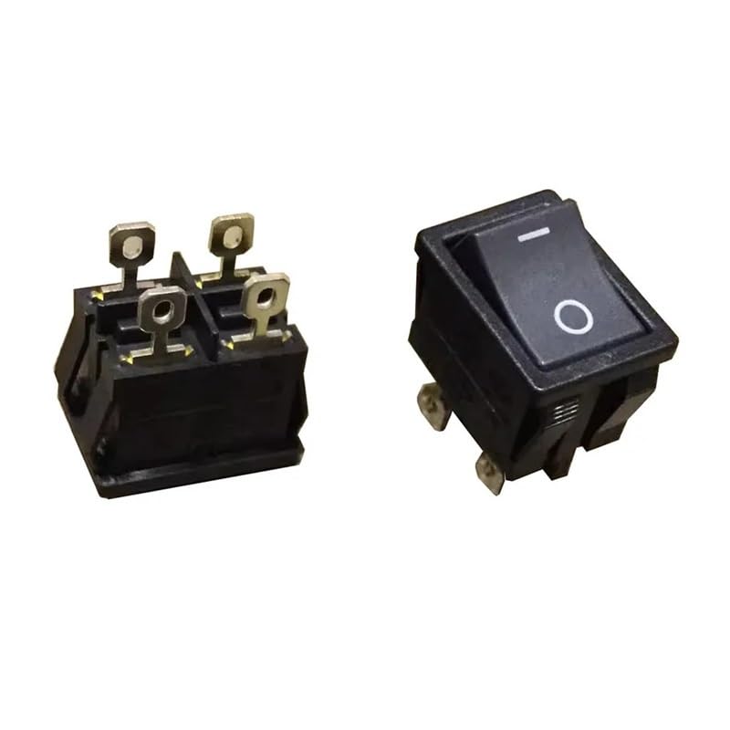 Interruptor basculante para embarcaciones, 2 interruptores basculantes SW-2 de 4 pines, posiciones, 10 A, 125 V, 250, 21 x 15 mm