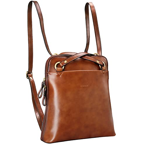 Banuce Leather Convertible Backpack Purse