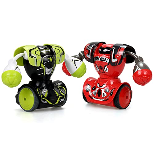 SilverLit Robo Kombat - Paquete de Dos Robots de Lucha, Luces y Efectos de Sonido de perforación, Juguete de Control Remoto, Robots de Batalla definitivos para niños y niñas a Partir de 5 años