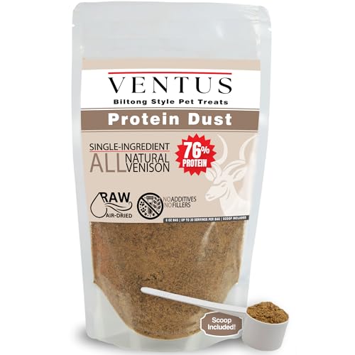 Image of Ventus Dog Food Topper - Single Ingredient High Protein Meal Topper for Dogs, Venison Seasoning, 6 oz