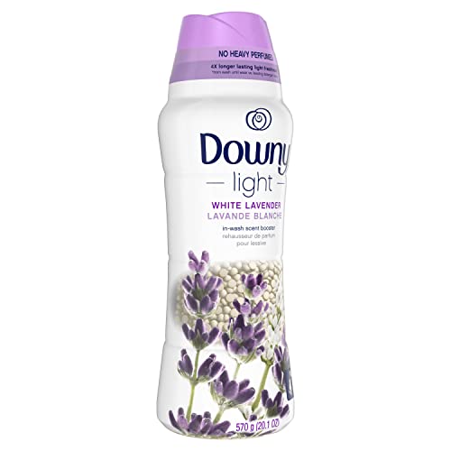 Image of Downy Light Laundry Scent Booster Beads for Washer, White Lavender, 20.1 oz, with No Heavy Perfumes
