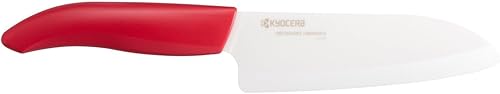 Vista 13 de Cuchillo Santoku de la marca Kyocera Advanced Ceramic y de la serie Revolution con 5 1/2 pulgadas, hoja blanca, Blanco