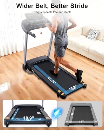 Image of ATEEDGE Heavy Duty Treadmill for Home, 18% Auto Incline, 400LBS Capacity, 3.5HP, 0.5-12 MPH Speed, 18.9 inch Wide Belt, 36 Programs, Bluetooth APP Running Machine