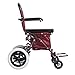 Z-SEAT Rolling Walker Pieghevole, Rollator Walker con Sedile, 4 Ruote Mobilità Ausili per la deambulazione Doppio Sistema frenante, Usato per Gli Anziani Che camminano, Rosso