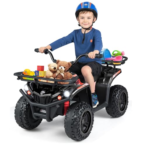 Costzon Kids ATV 4 Wheeler, 24V Electric Ride On Quad Max 5