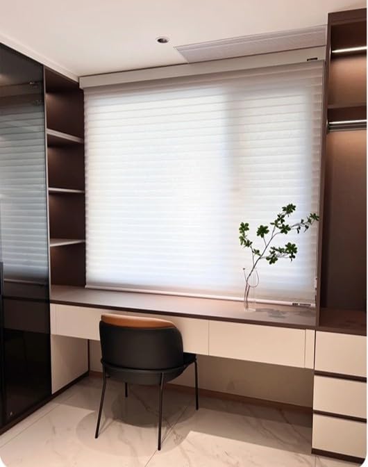 Custom Size Honeycomb Cellular Shades Cordless, UV Block & Water-Resistant Polyester Fabric, Energy-Efficient Window Coverings for Home Office