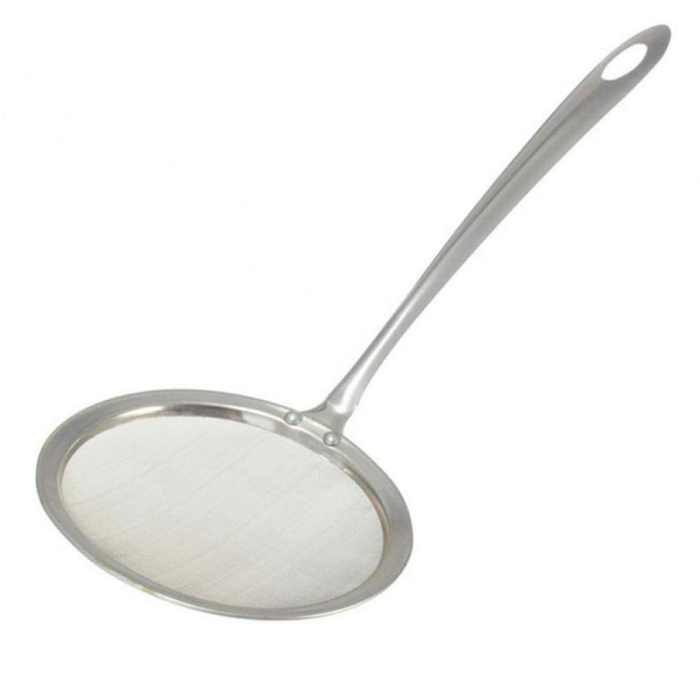 Tossper Silver 1Pc Kichen Steel Food Clip Snack Fryer Strainer Fried Tong Frying Mesh Colander Filter Oil Drainer Bbq Buffet Serving Tongs