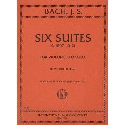 Bach, JS - 6 Suites BWV 1007 1012 for Cello - Arranged by Kurtz - International Edition      Sheet music