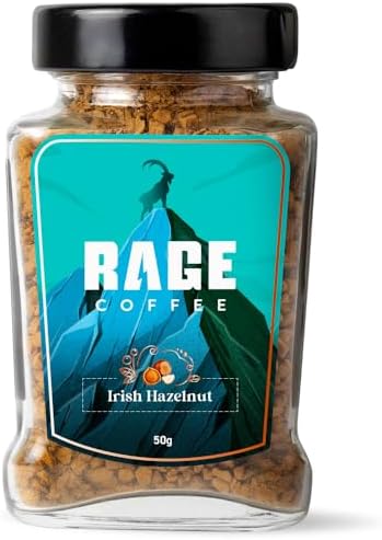 Rage Coffee 50 Gms Irish Hazelnut Flavoured Coffee - Arabica Instant ...