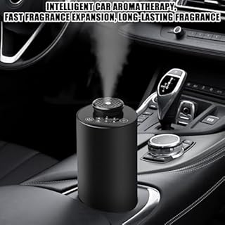 Diffusore senza acqua per oli essenziali: diffusore di aromi per oli essenziali, diffusore di oli essenziali a batteria, senza fili, lega di alluminio nera per camera da letto, ufficio, spa (nero)