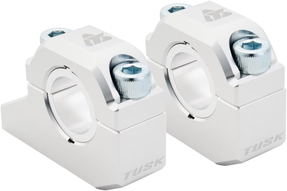 TUSK Offset Bar Risers Silver for Beta 300 RR 2013-2024
