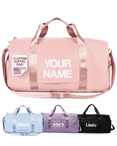 Product Image of the Personalized Duffel Bags - Weekender, Overnight Travel Bag with Wet/Dry Pockets & Shoe Compartment - Custom Bridesmaid/Groomsman Gift, Cheerleading Dance Pack, Durable Spacious Gym Tote