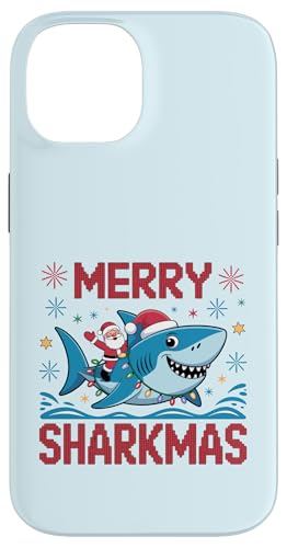 Merry Sharkmas AO[Z[^[ T^ CfBO V[N Cgt X}zP[X iPhone 14 p