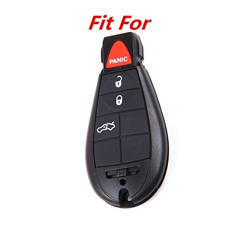 Wfmj Brown Stitch Genuine Leather Remote Smart Key Chain Holder Cover Case Fob For Dodge Challenger Charger Magnum Durango Grand Caravan Ram 1500 2500 3500 4500 Jeep Commander Grand Cherokee #TOP4