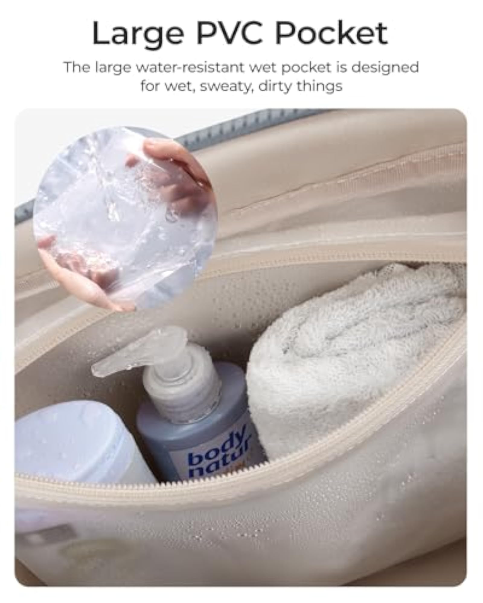 Travel Duffle Bag for Women with Wet Pocket, Water Resistant