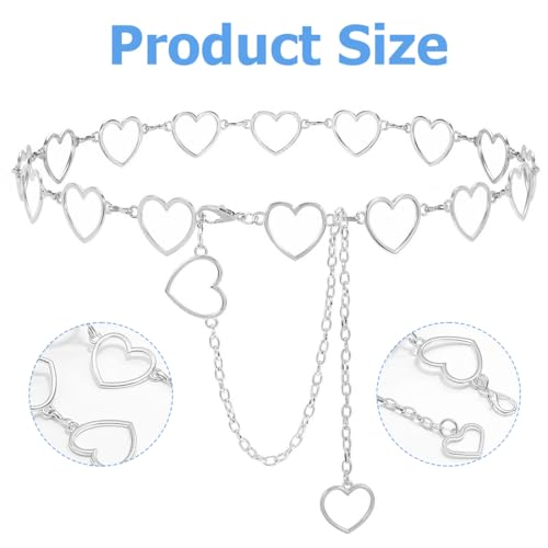 1pcs Silver Chain Belt, Adjustable Waist Jewelry for Jeans, Dresses2