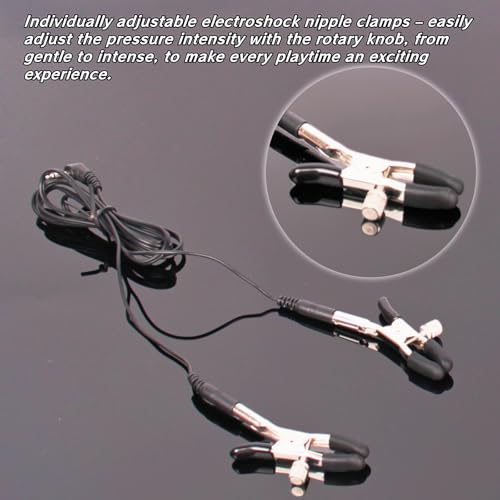Elektrostimulation Nippelklemmen Elektro-Schock-Spielzeug für Brust und Flirten Einstellbar Nippelklemme Sex Toys Bondage Set Nippel Stimulation SM Fetisch Sexspielzeug Für Frauen Männer