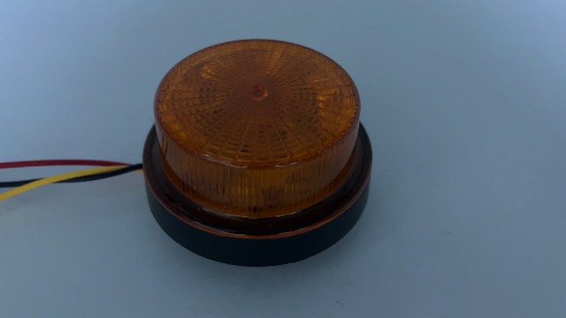 Biqing Gyrophare LED Orange 12V-24V, Rond Stroboscopique Signalement D'avertissement