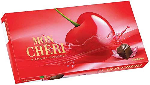 Mon Chéri Chocolates - A fine dark chocolate with cherry liqueur and cherry perfect for Mothers Day 157g