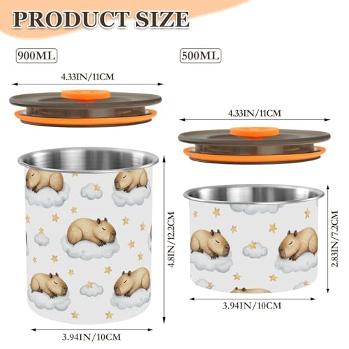 Contenedor para café DOMIKING 900ml acero inoxidable miniatura 2