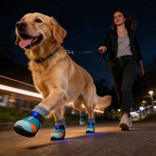 Chaussures lumineuses pour chat et bottes antidérapantes - 4
