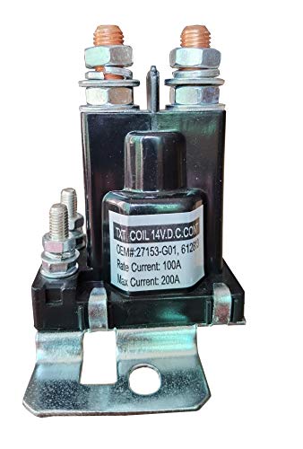 14 Volt EZGO Solenoid for E-Z-GO Gas Models 14V Golf Cart Solenoid Replace#612813 27153G01
