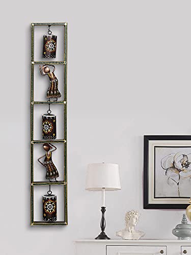 Image of Dancing Tribal Women Decorative Iron Wall Hanging
