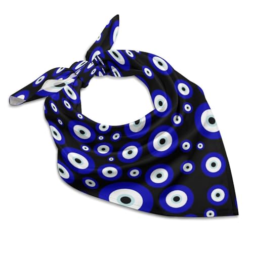 Blue Evil Eye Square Scarf Headscarf Neck Scarf Printed Women's Headscarf