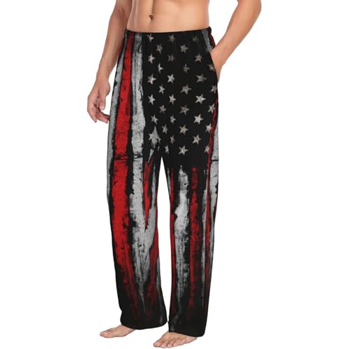 Red and White Polar Fleece Lollipop Design Men's Pajama Pants Pajama Bottoms Sleepwear Lounge Pant With Pockets2