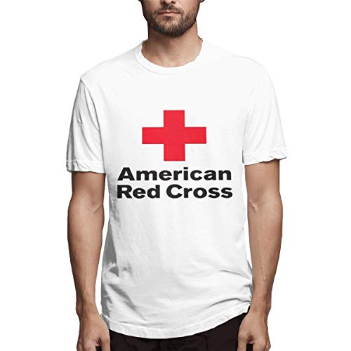 Nutmix Mens American Red Cross Leisure T-Shirts White