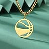 LIKGREAT Basketball Pendant Necklace Stainless Steel Chain Fashion Sports Basketball Jewellery For Basket ball Fans Athletes (Gold-1) #4